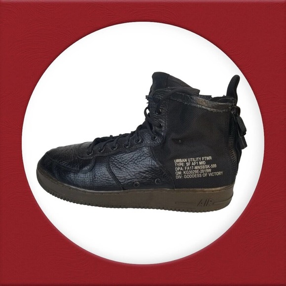 Nike Air Force 1 SF AF1 Mid SZ 15 Black Gum Special Field 917753-002 - Picture 3 of 16